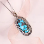 گردنبند فیروزه زنانه کد 14877