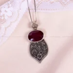 گردنبند یاقوت سرخ زنانه کد 14881