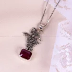 گردنبند یاقوت سرخ زنانه کد 14888