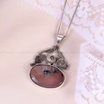 گردنبند عقیق شجر زنانه کد 14890