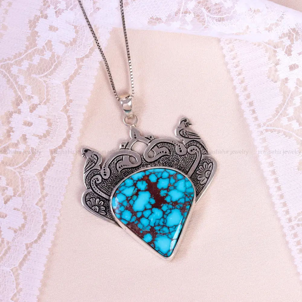 گردنبند فیروزه شجری زنانه کد 14894