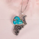 گردنبند فیروزه شجری زنانه کد 14914