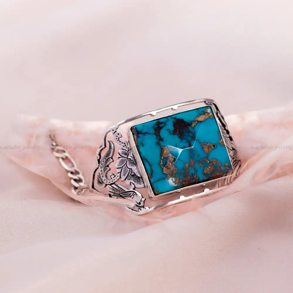 دستبند فیروزه زنانه کد 14921