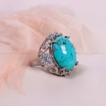 انگشتر فیروزه شجری زنانه کد 14923