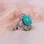 انگشتر فیروزه شجری زنانه کد 14930