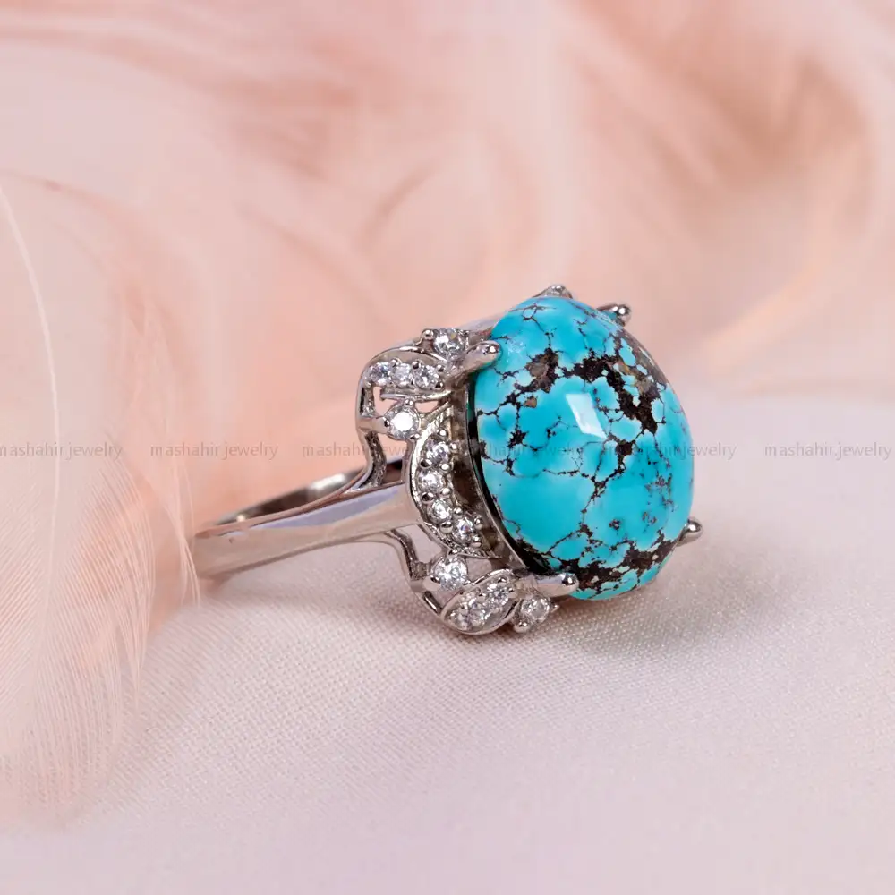 انگشتر فیروزه شجری زنانه کد 14935