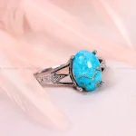 انگشتر فیروزه شجری زنانه کد 14948