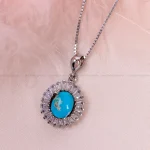 گردنبند فیروزه زنانه کد 14953
