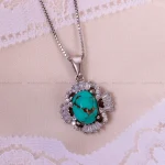 گردنبند فیروزه زنانه کد 14964