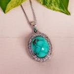 گردنبند فیروزه زنانه کد 14982