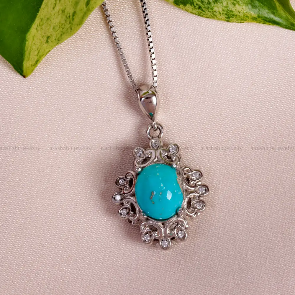 گردنبند فیروزه زنانه کد 14984