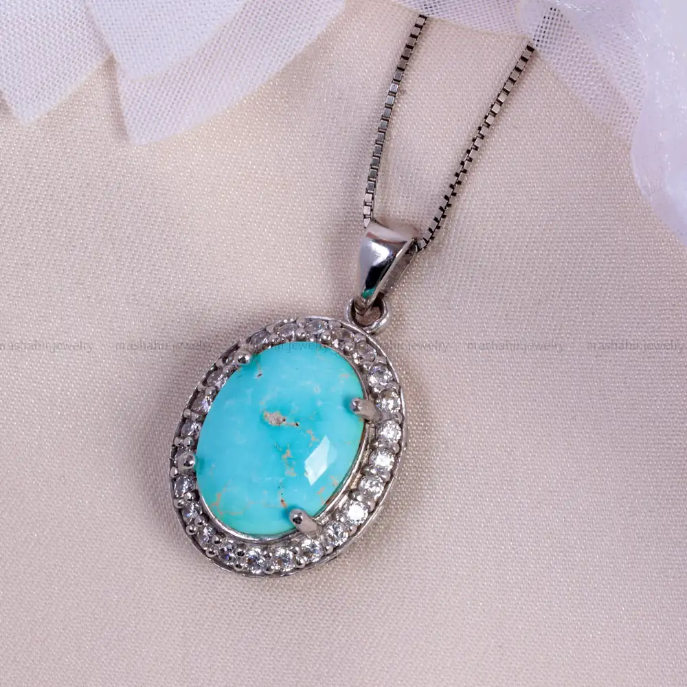 گردنبند فیروزه زنانه کد 14988