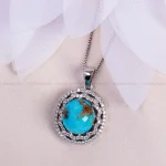 گردنبند فیروزه زنانه کد 14989