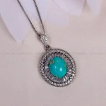 گردنبند فیروزه زنانه کد 14990