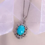 گردنبند فیروزه زنانه کد 14995