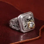 انگشتر موزانايت مردانه کد 15018