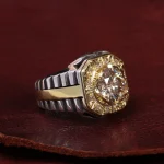 انگشتر موزانایت مردانه کد 15039