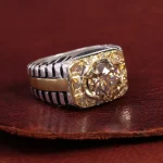 انگشتر موزانایت مردانه کد 15051