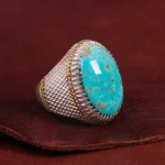 انگشتر فیروزه شجری مردانه کد 15052