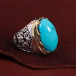 انگشتر فیروزه شجری مردانه کد 15057