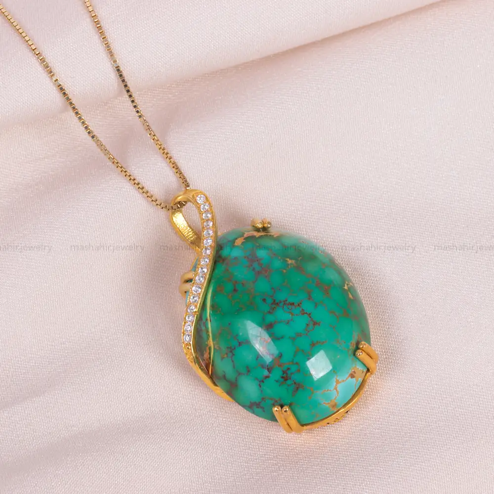 گردنبند فیروزه زنانه کد 15092