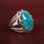 انگشتر فیروزه شجری مردانه کد 15103