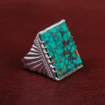 انگشتر فیروزه شجری مردانه کد 15106