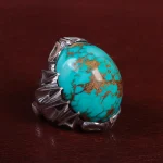 انگشتر فیروزه شجری مردانه کد 15108