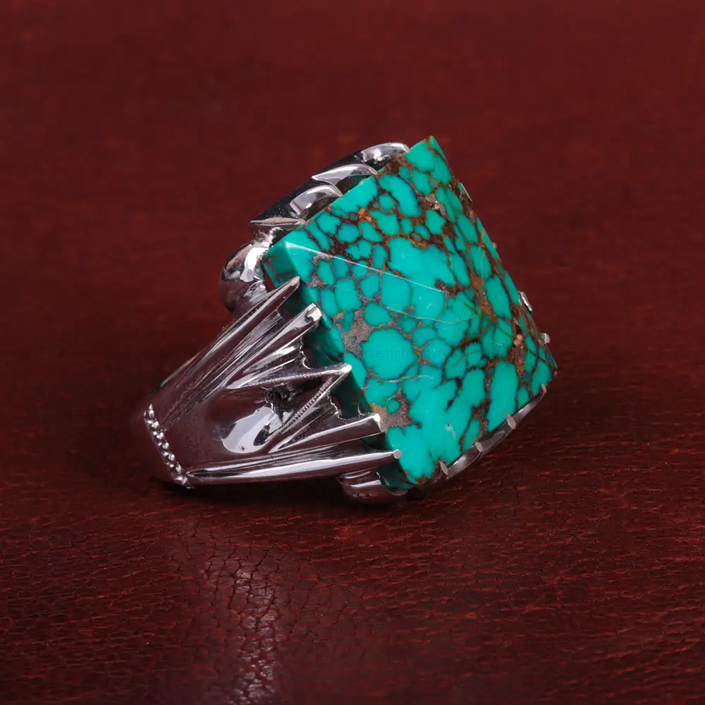 انگشتر فیروزه شجری مردانه کد 15113