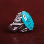 انگشتر فیروزه شجری مردانه کد 15117