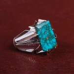 انگشتر فیروزه شجری مردانه کد 15121