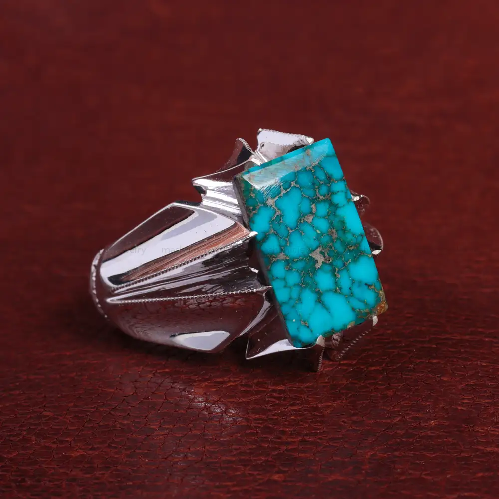 انگشتر فیروزه شجری مردانه کد 15121