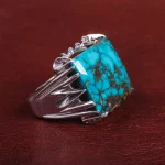 انگشتر فیروزه شجری مردانه کد 15122