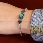 دستبند فیروزه زنانه کد 14644