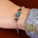 دستبند فیروزه زنانه کد 14652