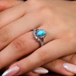 انگشتر فیروزه شجری زنانه کد 14724