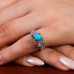 انگشتر فیروزه شجری زنانه کد 14725