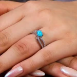 انگشتر فیروزه شجری زنانه کد 14727