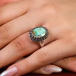 انگشتر فیروزه شجری زنانه کد 14733