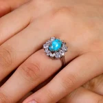 انگشتر فیروزه شجری زنانه کد 14736