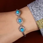دستبند فیروزه زنانه کد 14749