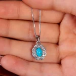 گردنبند فیروزه زنانه کد 14776