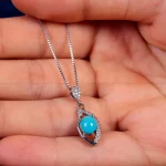 گردنبند فیروزه زنانه کد 14778