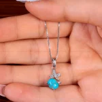 گردنبند فیروزه زنانه کد 14785