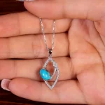 گردنبند فیروزه زنانه کد 14786
