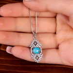 گردنبند فیروزه زنانه کد 14789