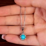 گردنبند فیروزه زنانه کد 14795