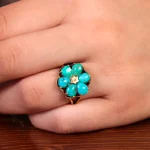 انگشتر فیروزه شجری زنانه کد 14821