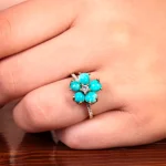 انگشتر فیروزه شجری زنانه کد 14825