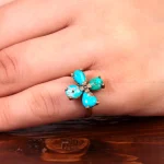 انگشتر فیروزه شجری زنانه کد 14835